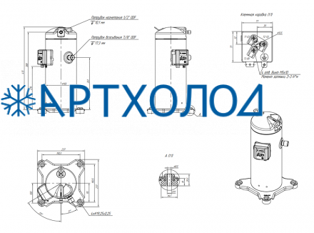Компрессор спиральный RCH36C5LB6CA (141R0778) Ридан